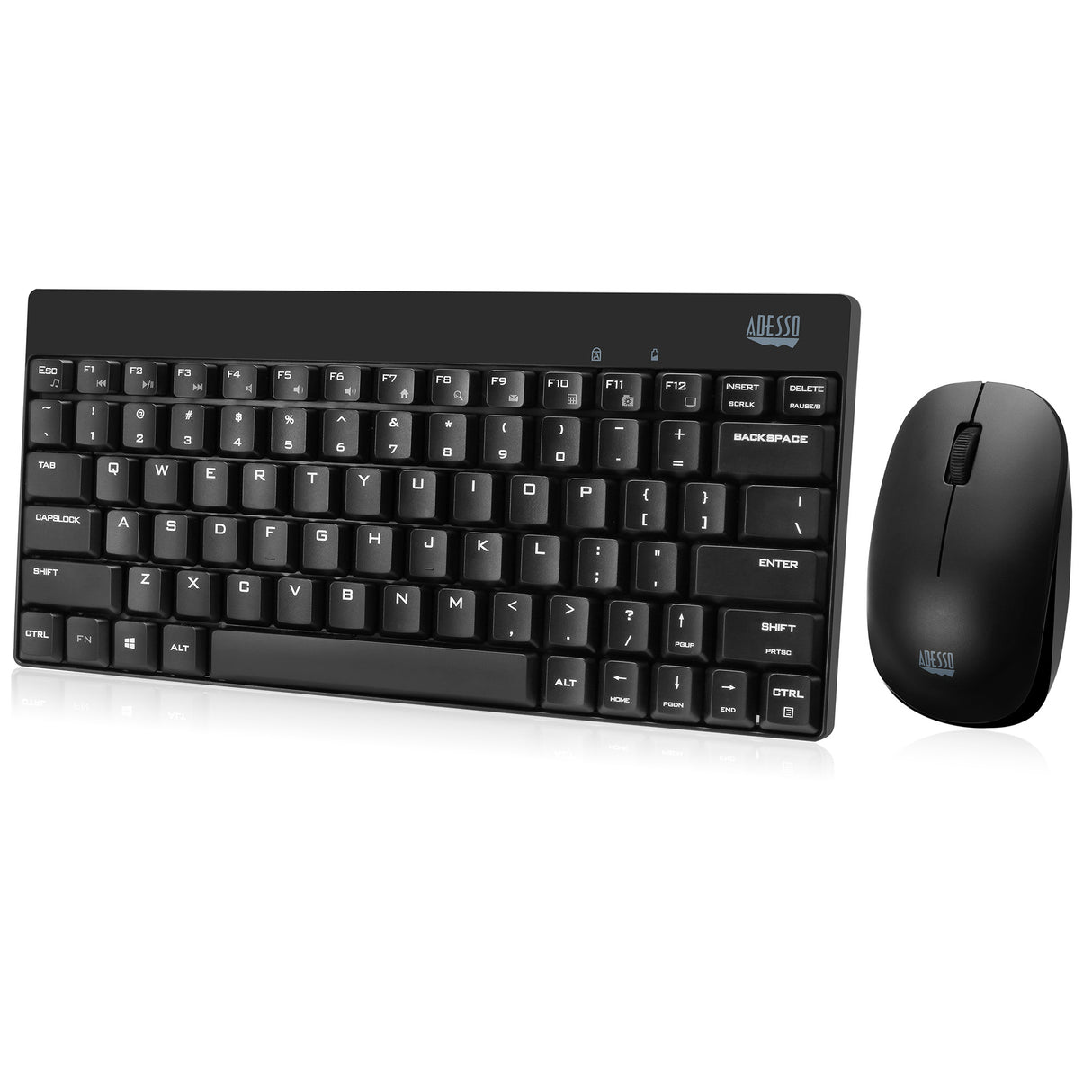 Adesso WKB-1100CB teclado Ratón incluido Universal RF inalámbrico QWERTY Inglés de EE. UU. Negro