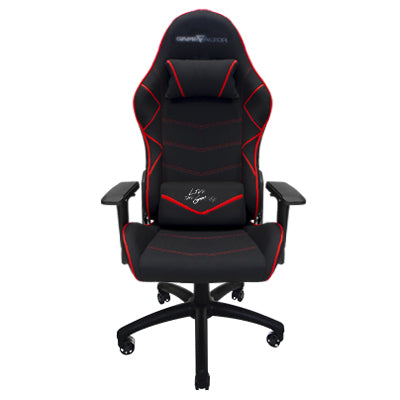 Game Factor CGC600/RD silla para videojuegos Silla universal para juegos asiento acolchado Negro, Rojo, 150 kg, respaldo