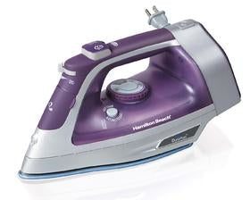 Hamilton Beach 19803R plancha Plancha de vapor en seco Piso de cerámica 1500 W Gris, Púrpura