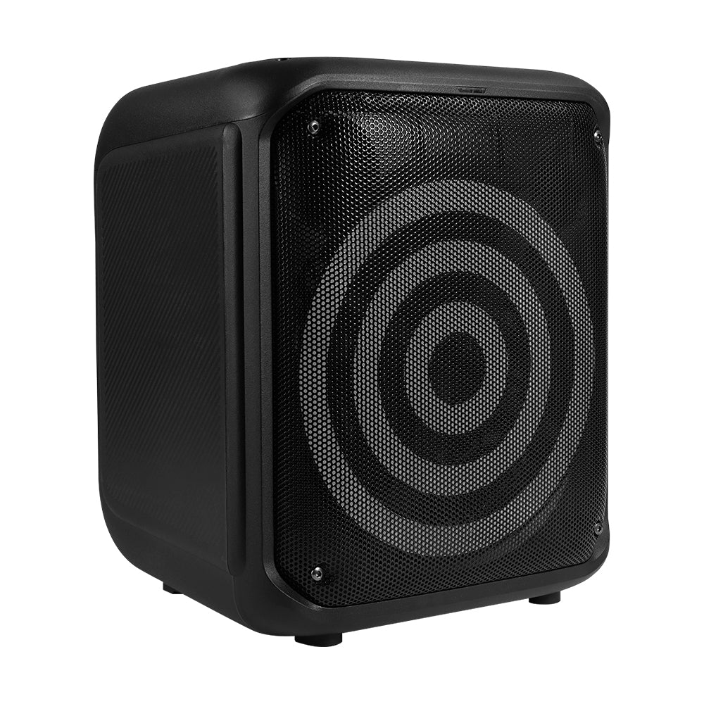 BAFLE VORAGO KSP-350 NEGRO 8" 30WATTS RMS TECNOLOGÍA DSP / USB / MSD/ 3.5MM / RECARGABLE / TWS BT 5HRS CARGA USB TIPO C