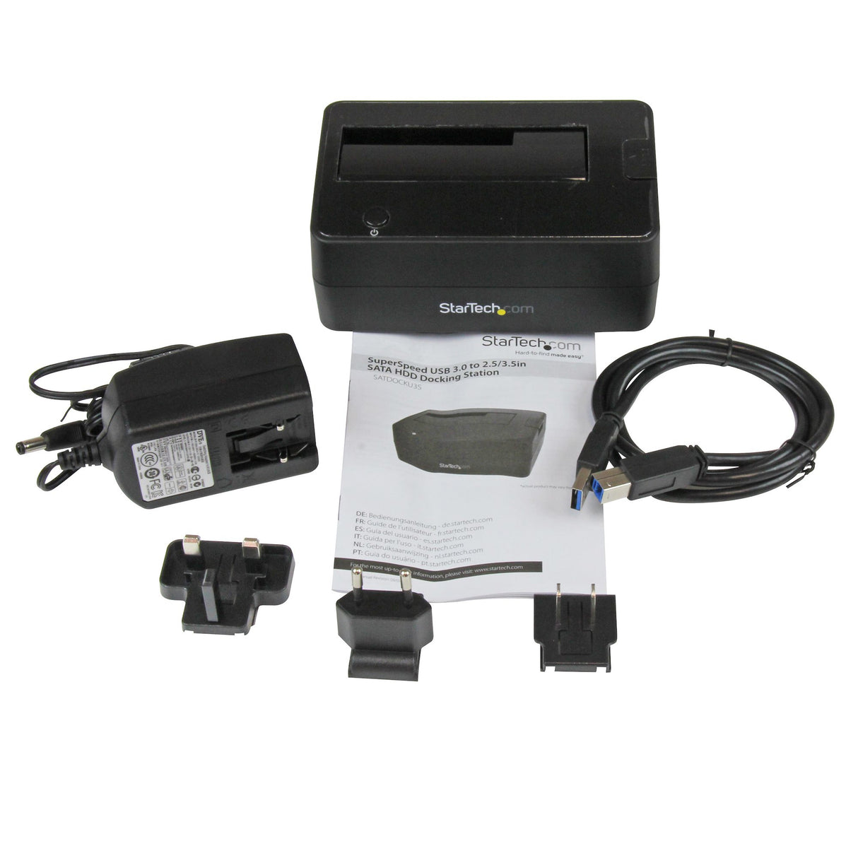 StarTech.com Docking Station USB 3.0 (5Gbps) a SATA de 1 Bahía para Disco Duro - Base USB 3.0 (5Gbps) para Discos Duros
