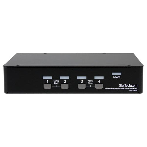 StarTech.com Conmutador Switch KVM 4 puertos Vídeo DisplayPort DP Hub Concentrador USB 2.0 Audio - 2560x1600 Interruptor