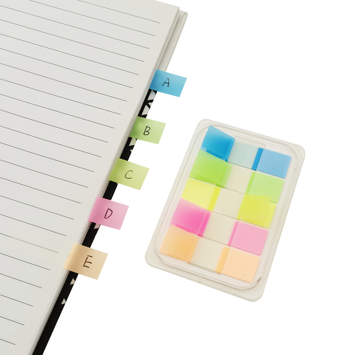 Nextep NE-051 separador Separador de libros flexible Azul, Verde, Naranja, Amarillo 100 pieza(s)