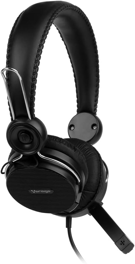Diadema Vorago Hs-201 Alta Fidelidad Con Microfono Negro FullOffice.com