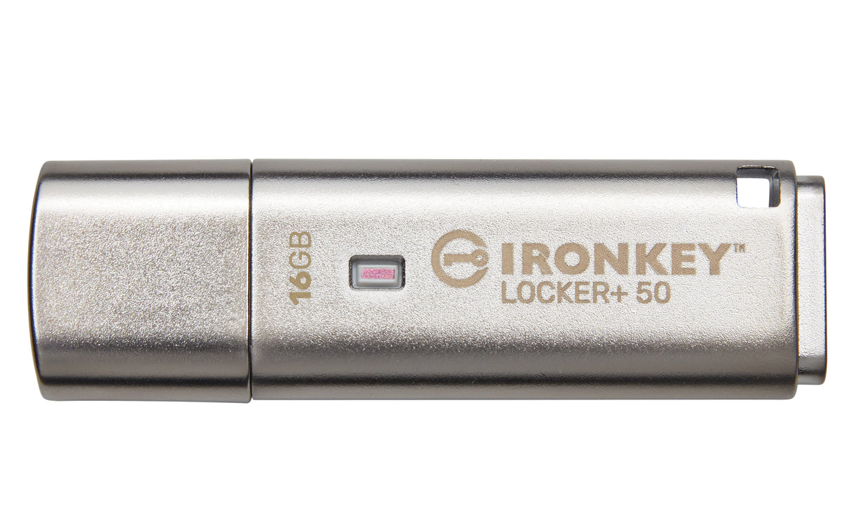 Kingston Technology IronKey Locker+ 50 Memoria Flash 16 GB USB tipo A 3.2 Gen 1 (3.1 Gen 1) 145 MB/s