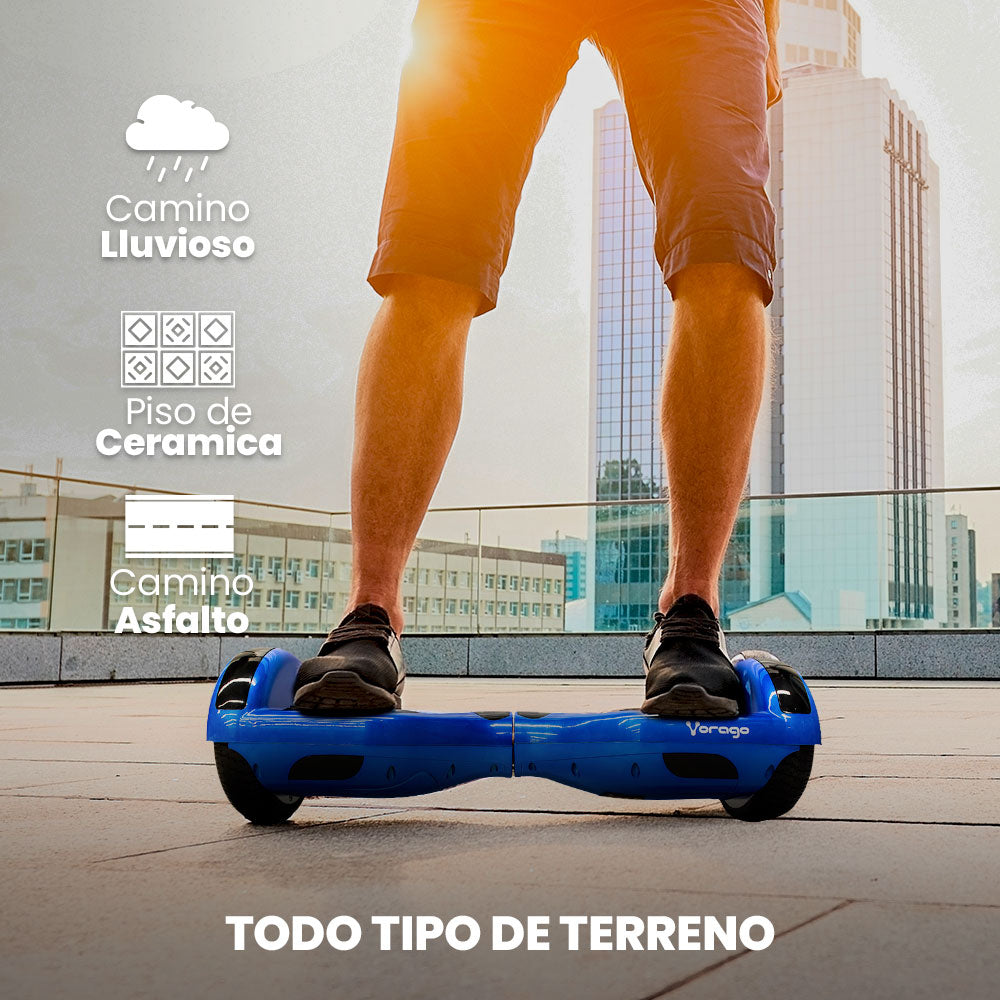 PATINETA ELÉCTRICA VORAGO HB-200 AZUL KIT KART 6.5" ANTIFUEGO