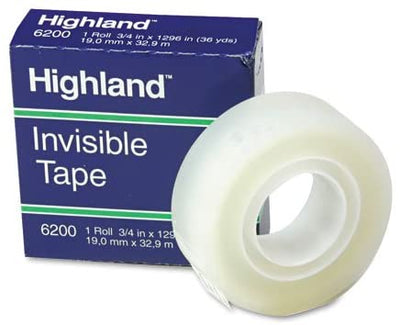 Cinta 3M 6200 Invisible Highland 0.19 X 33M Pza - 70016046701 FullOffice.com