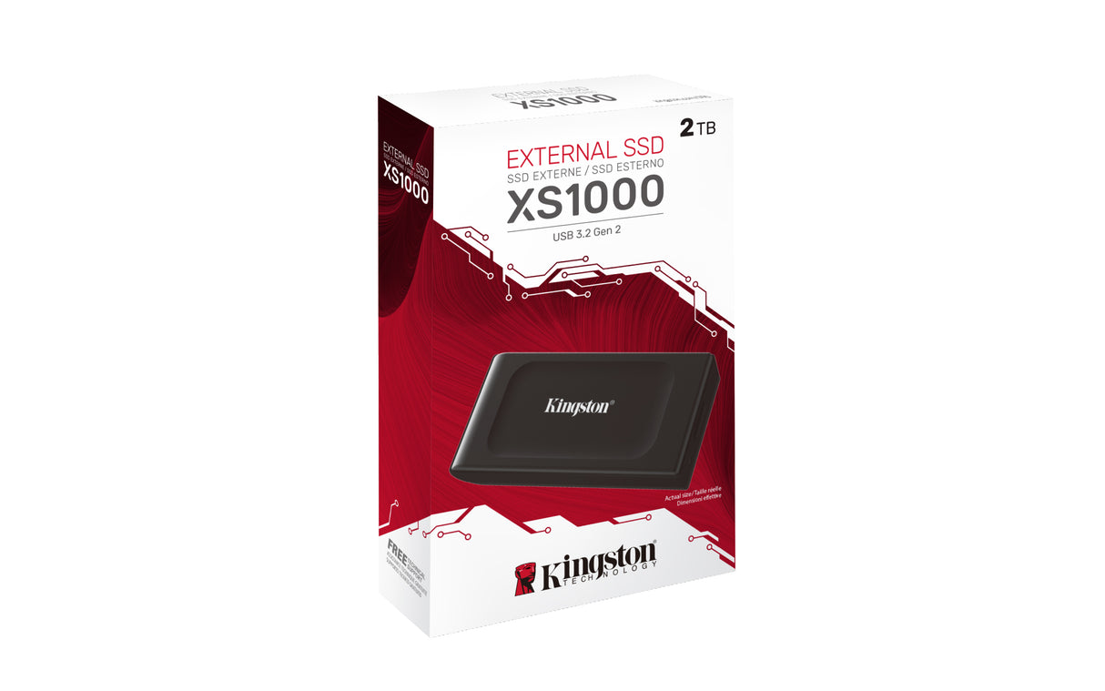 Kingston Technology 2TB SSD externo XS1000 USB 3.2 Gen 2 unidades externas de estado sólido 2 GB 1050 MB/s 1000 MB/s USB