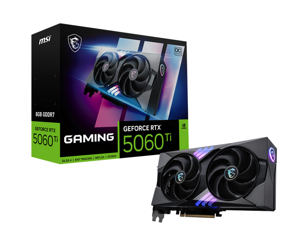 MSI GEFORCE RTX 5060 TI 8G GAMING OC tarjetas gráficas Si 4608 NVIDIA GeForce RTX 5060 Ti