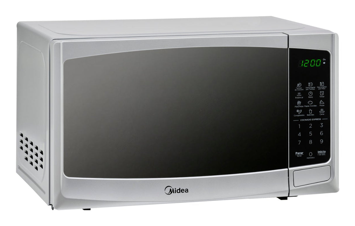 Midea MMDP11S2BG microondas Plata Solo microondas Mostrador 30 L 1050 W, Pantalla incorporada, LED