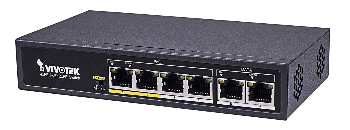 VIVOTEK AW-FET-060C-065 switch Fast Ethernet (10/100) Energía sobre Ethernet (PoE) Negro