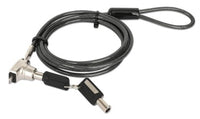 440486 - Manhattan Candado para portátil (Nano) con 2 llaves, compatible con ranura Nano, cable de 1,5 m, antirrobo, cable de acero con funda PVC transparente, garantía de por vida Cable Negro, Translúcido Portátil Llave Kensington, Nano