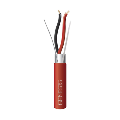 4408-1004 - Carrete de Cable para Alarmas / 2 x 14 AWG / 305 m (1000 ft) / Riser FPLR / Blindado / Rojo