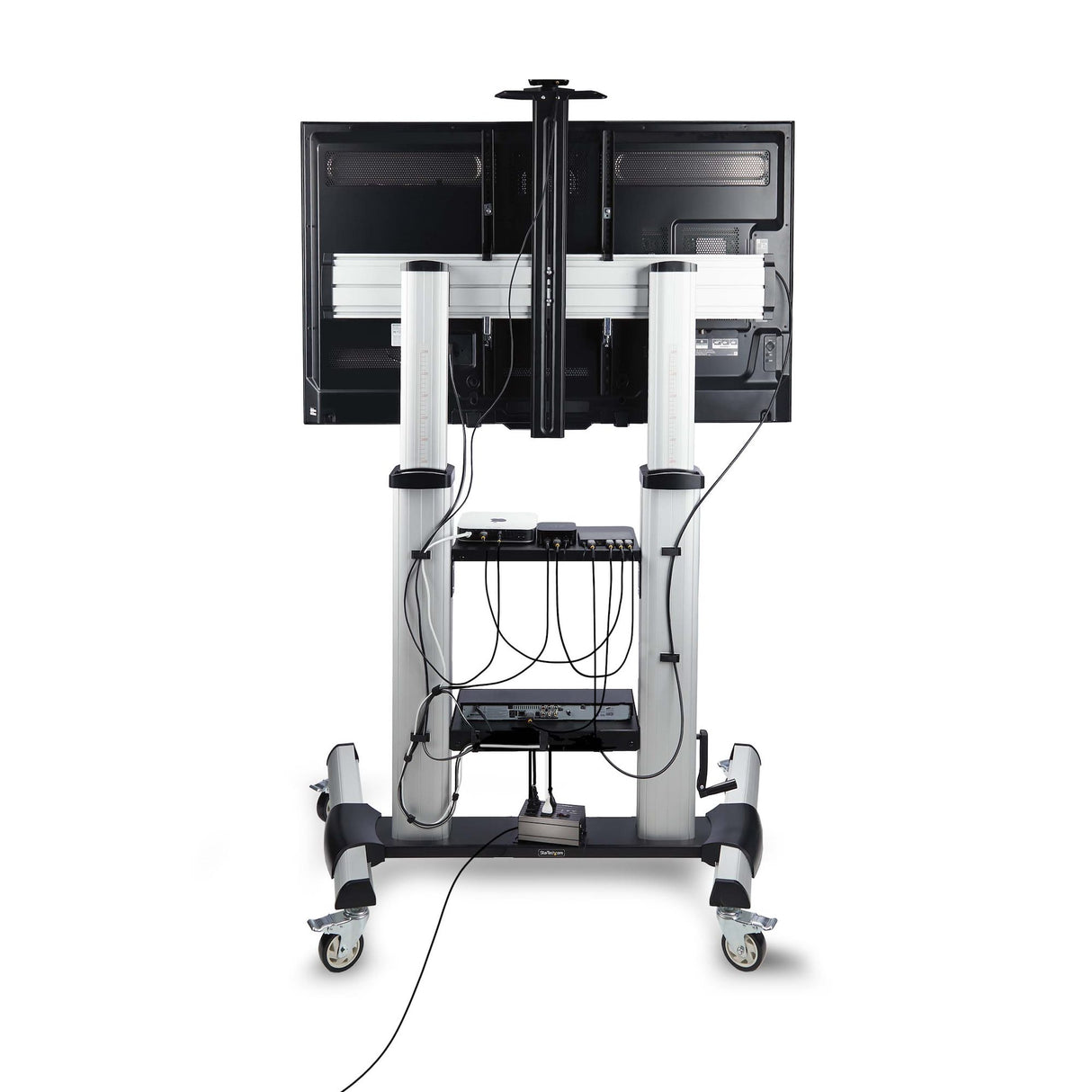 StarTech.com Carrito Soporte Móvil con Ruedas para TV de Pantalla Plana de 60 a 100 Pulgadas o 100kg - Soporte Rodante A
