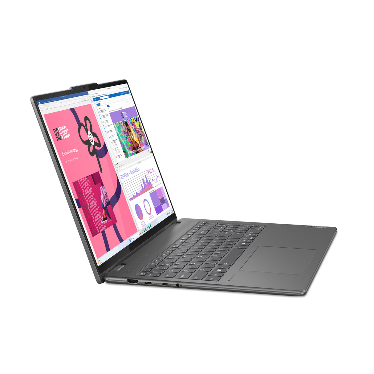 Lenovo Yoga 7 2-in-1 16IML9 Laptop Storm grey Híbrido (2-en-1) Gris Convertible (Carpeta)