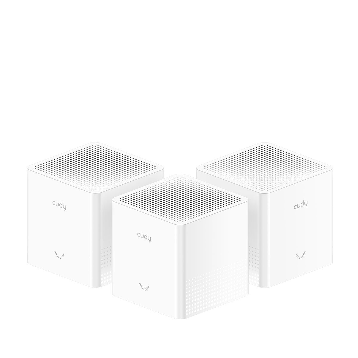 Sistema Mesh Cudy M1200 (3 piezas) Wi-Fi AC1200 (2 puertos ethernet 10/100 por pieza) seamless roaming