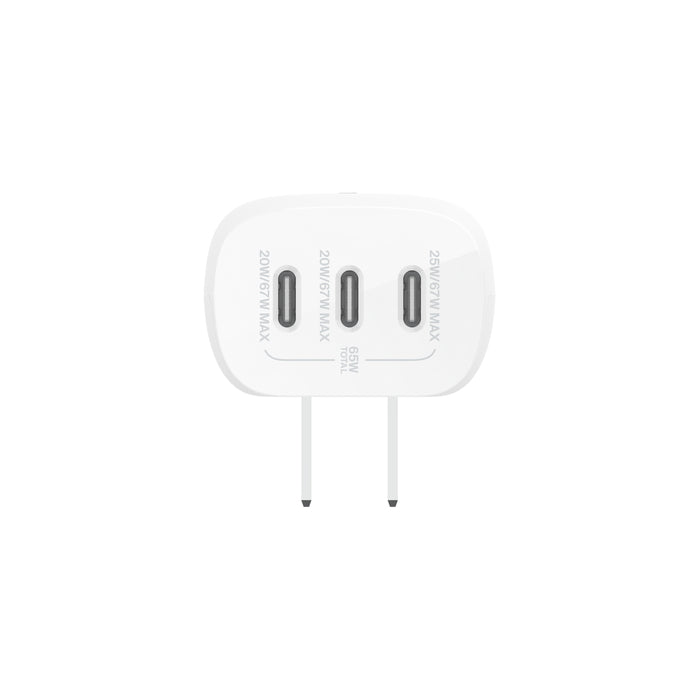 CARGADOR DE PARED TRIPLE ENTRADA USB-C
