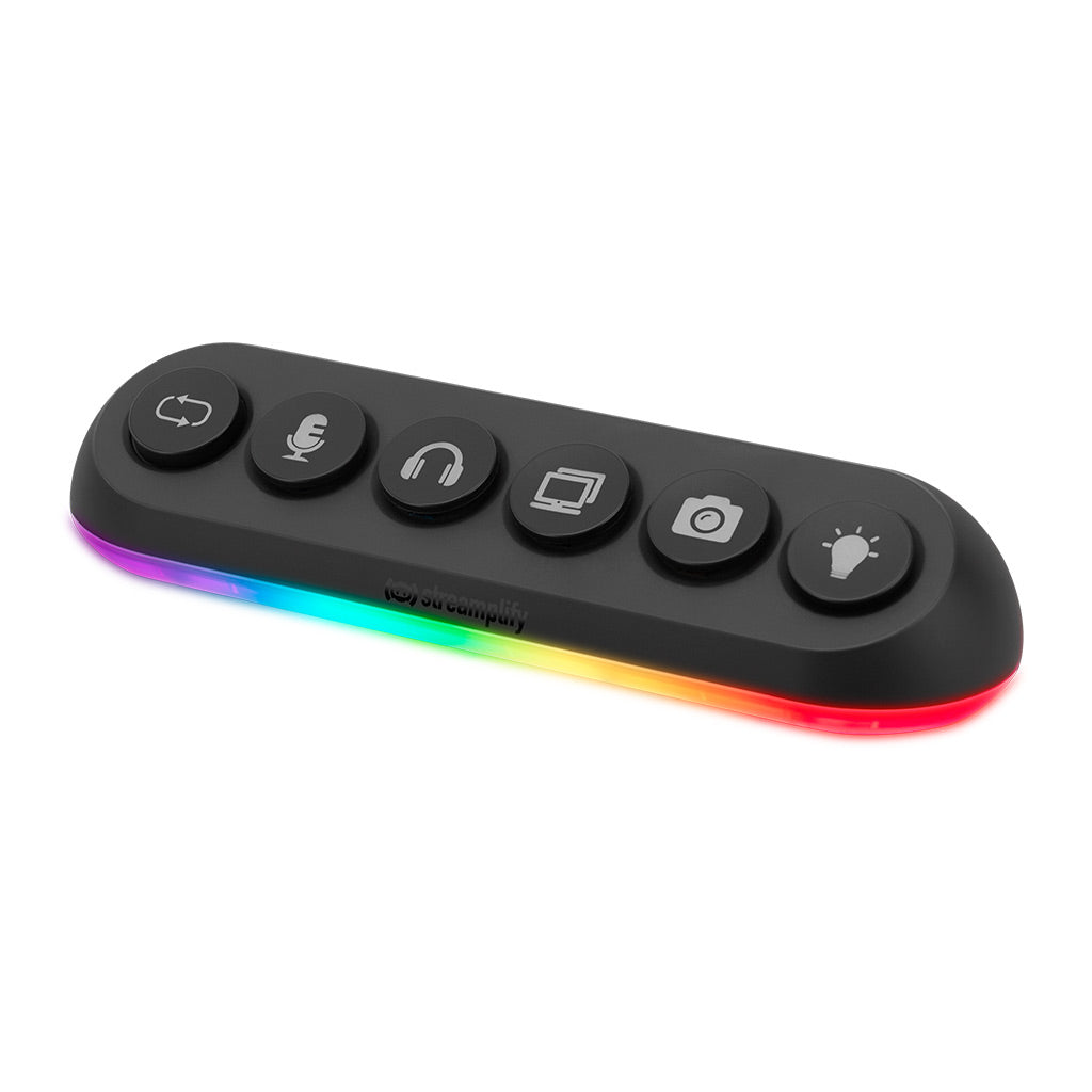 Hub USB Streamplify Deck 5, 4 x USB 3.0, 1 x USB 2.0, RGB, 12V, Negro