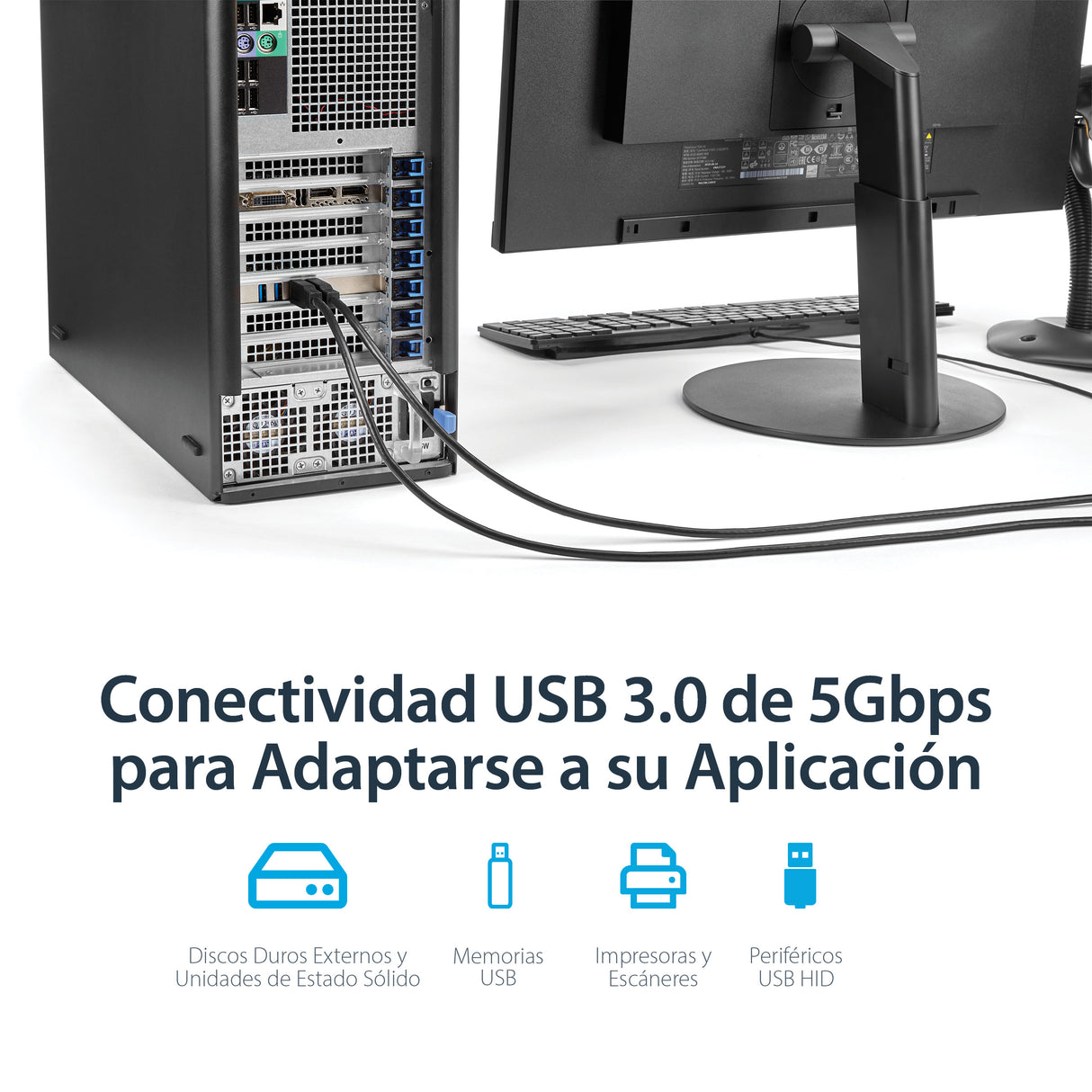 StarTech.com Adaptador Tarjeta PCI Express PCI-E 4 Puertos USB 3.0 UASP 2 Canales de 5Gbps con Alimentación Molex SATA T
