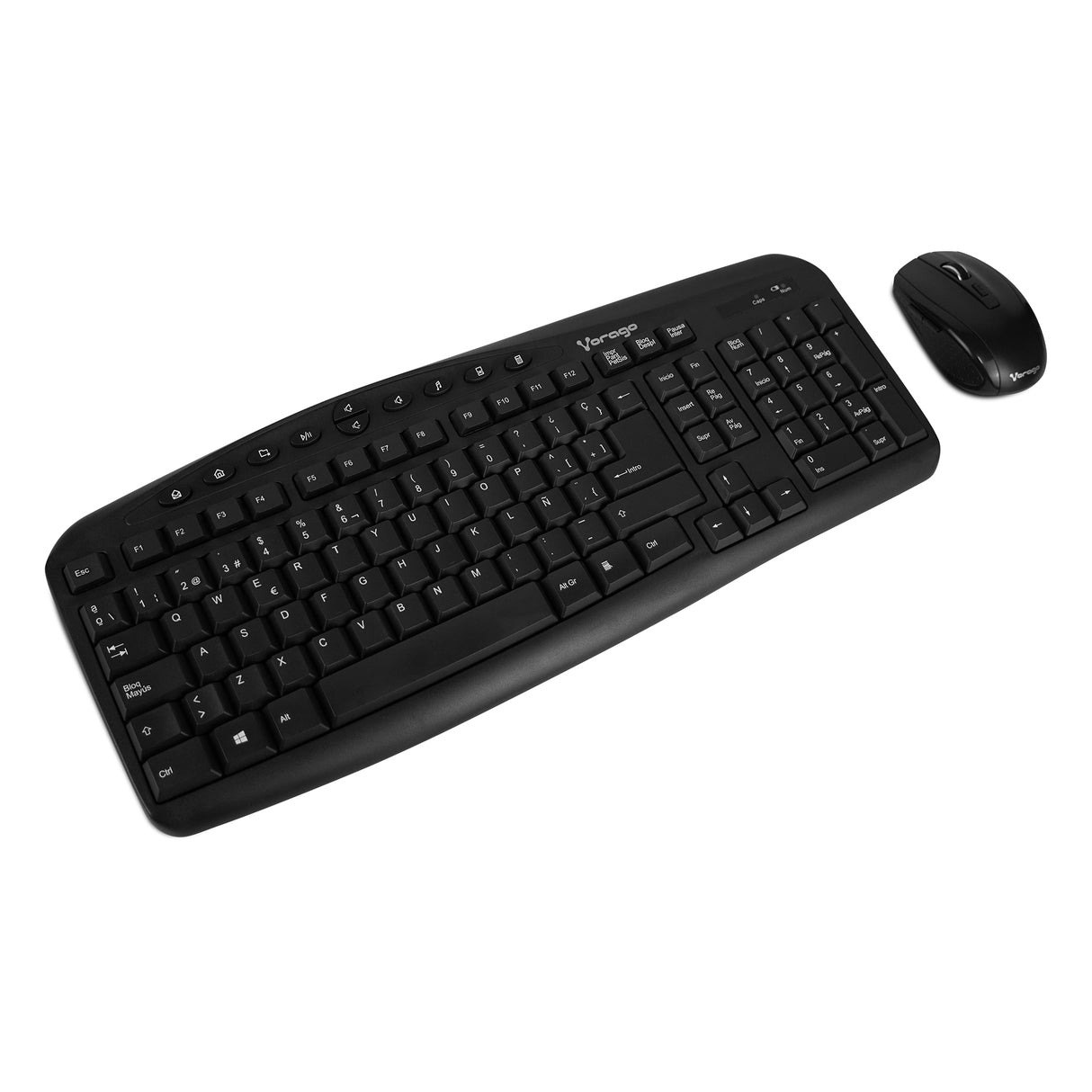 Kit Vorago Teclado y Mouse Km-303 Inalambrico Multimedia Negro