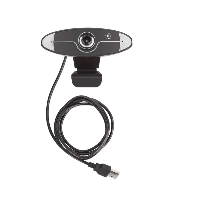 Cámara Web Manhattan HD 720p Micrófono 30fps, Negra, 462013