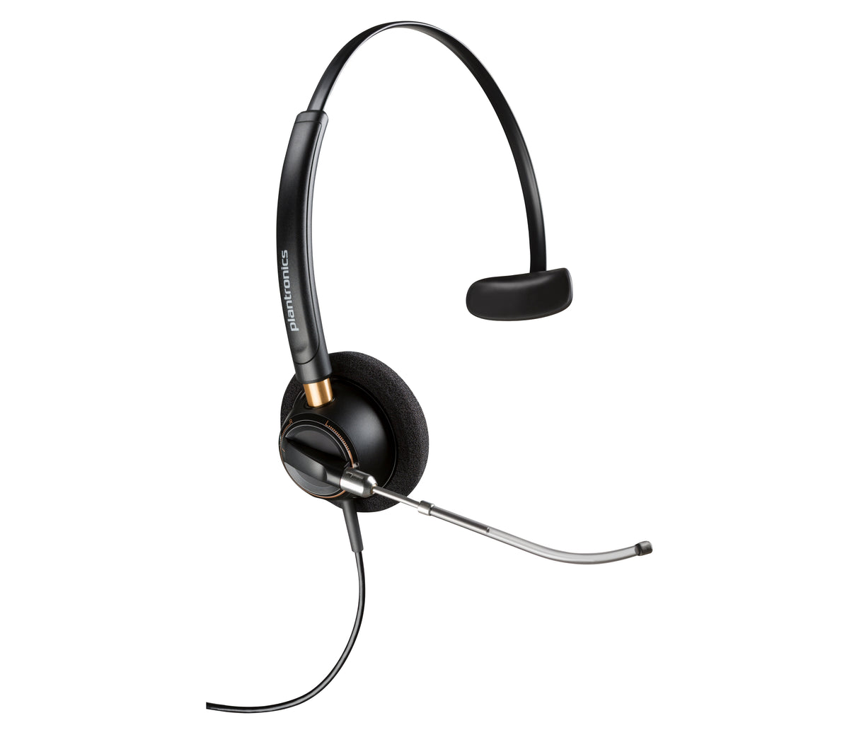 HP Poly Micrófono de tubo Poly EncorePro 510V con auriculares monoaurales TAA Quick Disconnect, Alámbrico, 150 - 6800 Hz, Business/Everyday