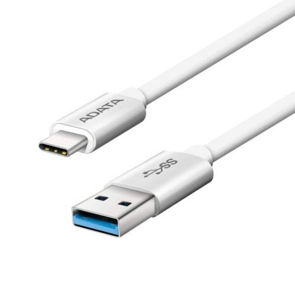 CABLE ADATA TIPO C- USB 3.1 1M BLANCO, 10Gbps, 100cm, Compatible con Dispositivos Tipo C