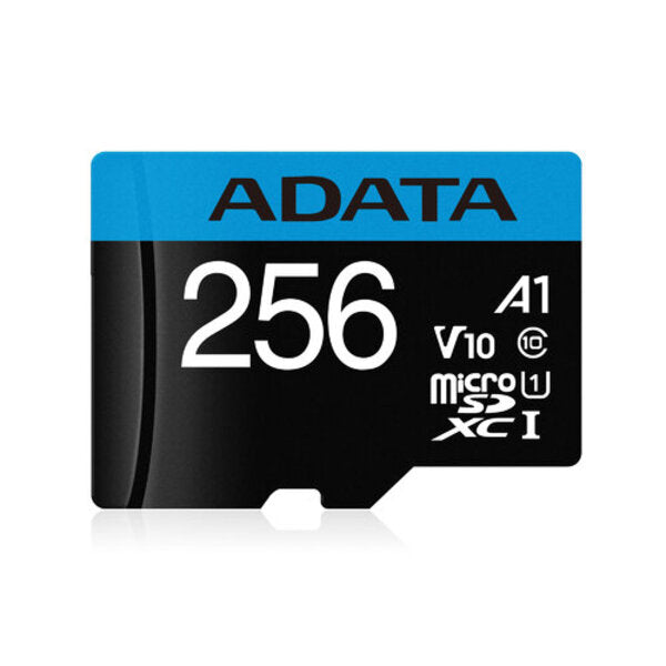 Tarjeta de Memoria Micro SDXC Adata 256GB UHS-I Clase 10 A1, Velocidad 100MB/s, AUSDX256GUICL10A1-RA1