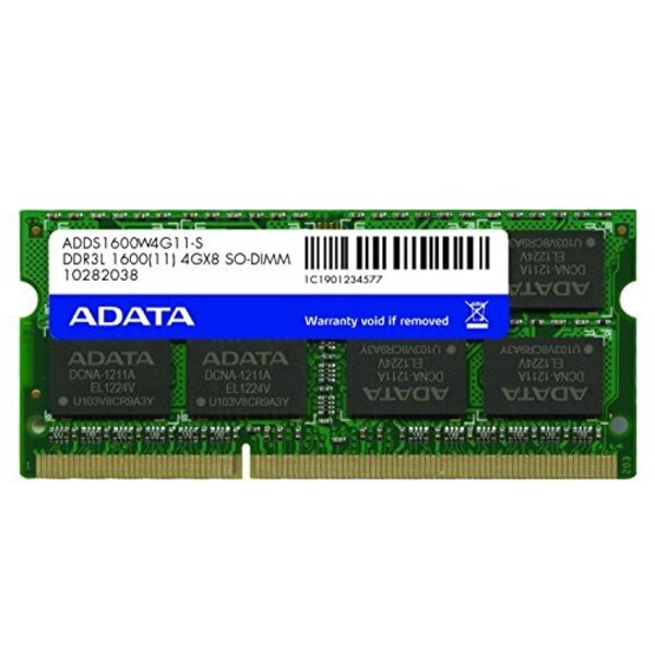 MEMORIA DDR3L ADATA 4GB 1600 MHz SODIMM 1.35V, Laptop, Baja Potencia, Portátil