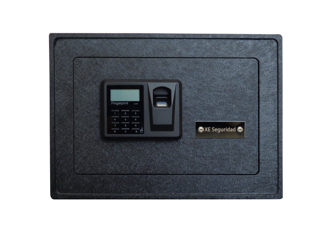 XE Seguridad CFBM-25 caja fuerte Caja fuerte portátil Negro, Lector de huellas dactilares, Llave, Cerradura con combinac