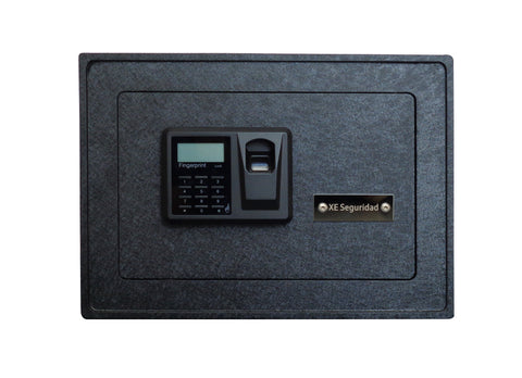 XE Seguridad CFBM-25 caja fuerte Caja fuerte portátil Negro, Lector de huellas dactilares, Llave, Cerradura con combinac