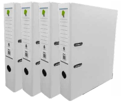 Techmakro KITCARP4BC carpeta Cartón, Cloruro de polivinilo (PVC) Blanco Carta, Folder de archivo convencional, Mate, 650