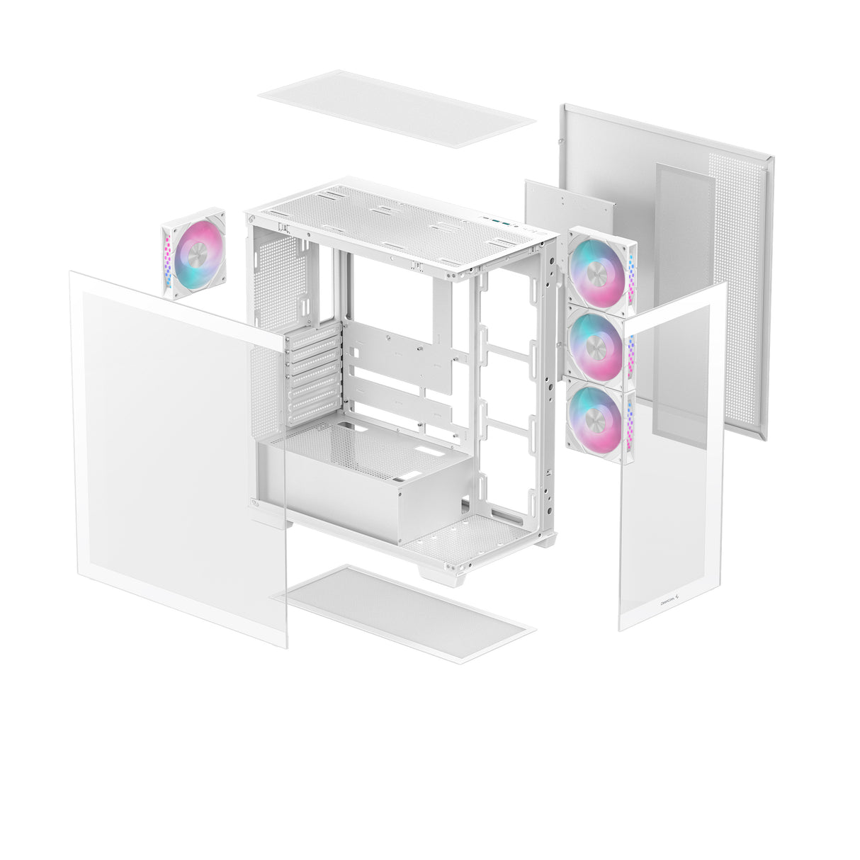 DeepCool CG580 4F WH carcasas ordenador Midi Tower PC Blanco ATX, ITX, micro ATX