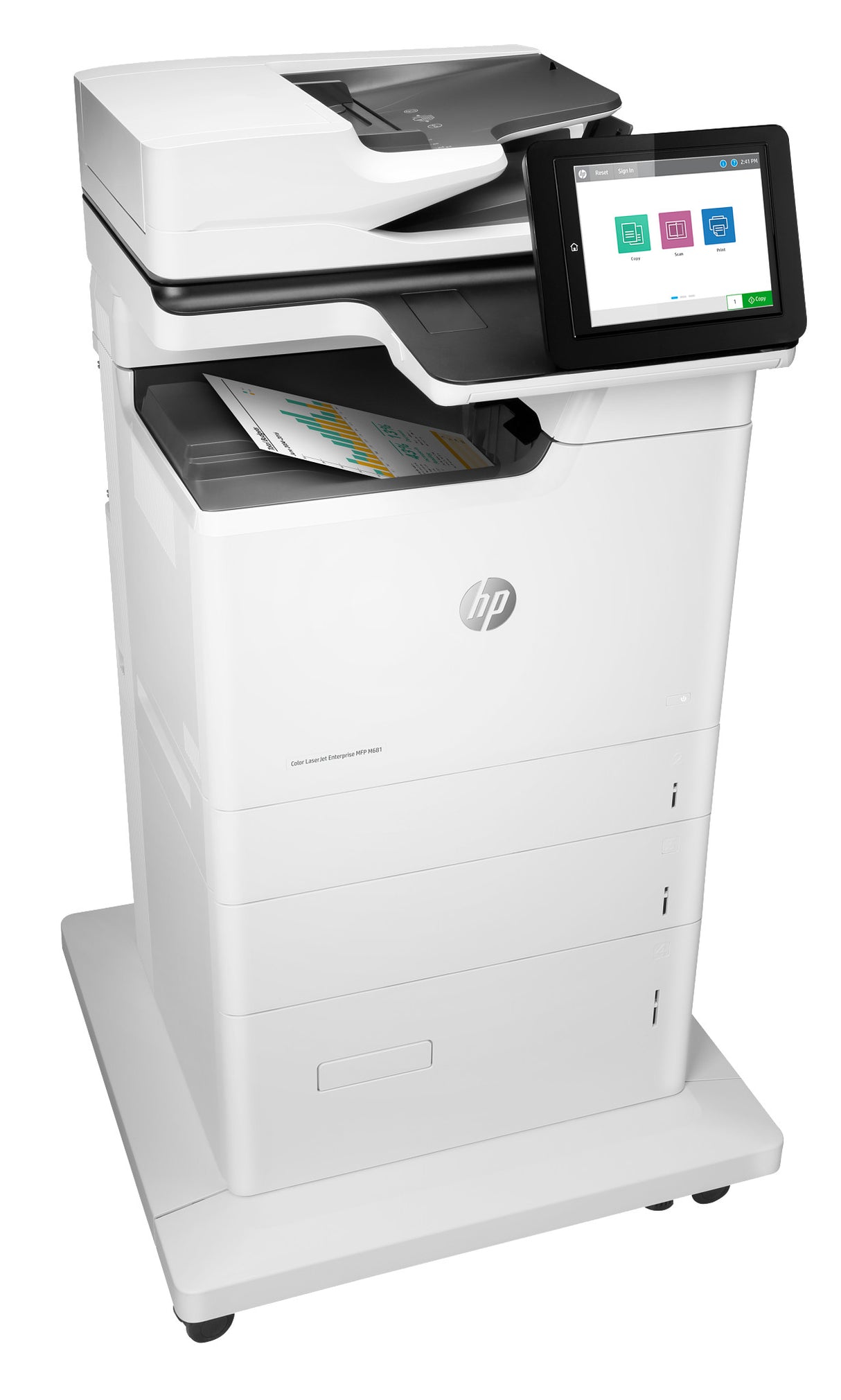 HP Color LaserJet Enterprise LaserJet Enterprise M681dh Multifunction Color Impresora, Solo Ethernet; Fotocopiadora, escáner Impresora Multifunción Laser Negro, Gris