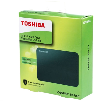 Toshiba Canvio Basics disco duro externo 4 TB 5400 RPM 2.5" USB tipo A 3.2 Gen 1 (3.1 Gen 1) Negro