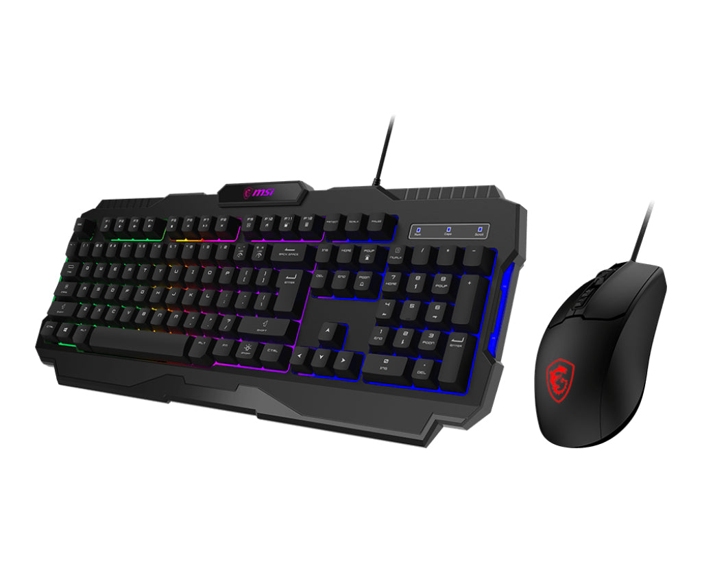 MSI FORGE GK100 COMBO Teclado Juego Alámbrico USB Interruptor de membrana