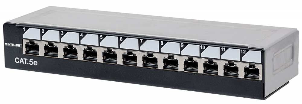 PANEL INT PERCHEO CAT 5e 12 PS ESCRITORIO CON BLOQUEOTO
