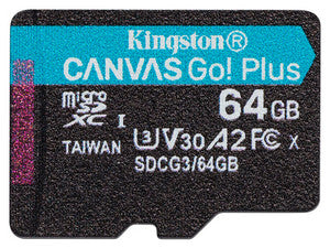 Tarjeta de Memoria Kingston Canvas Go Plus MicroSDXC 64GB Clase 10 Velocidad UHS-I