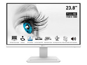 Monitor LED MSI PRO MP243XW de 23.8", 1920 x 1080 Full HD, 1ms, 100Hz, IPS, FreeSync