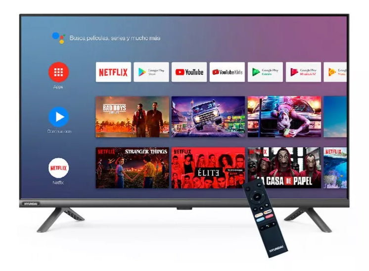 Hyundai HYLED3254GIM Televisor 81.3 cm (32") HD Smart TV Wifi Gris 190 cd / m², 1366 x 768 Pixeles