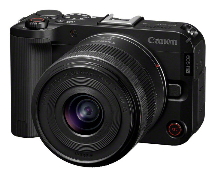 Canon EOS R50V + RF-S 14-30mm f/4-6.3 IS STM MILC 24.2 MP CMOS 6000 x 4000 Pixeles Negro, 4K Ultra HD, Pantalla táctil