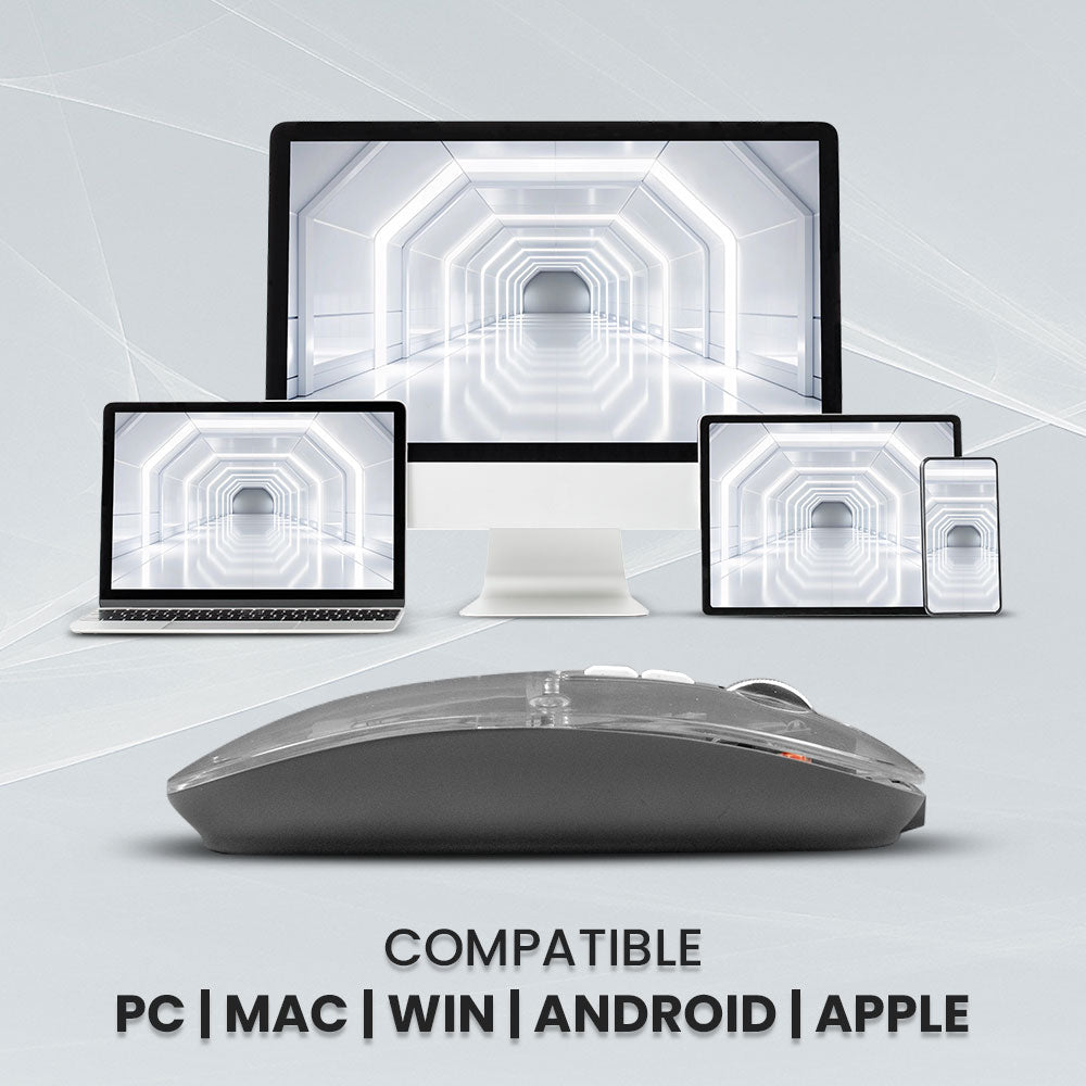 Vorago MO-415 ratón Oficina mano derecha RF Wireless + Bluetooth + USB Type-A Óptico 1600 DPI