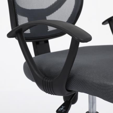 Nextep NE-650SG silla para oficina o computadora asiento acolchado respaldo de malla, Gris, Gris, Tela