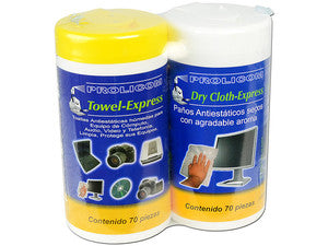 Toallas Antiestáticas Húmedas y Secas PROLICOM para Equipo de Cómputo, 70 piezas, ESD