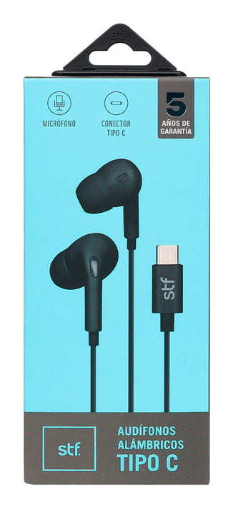 STF ST-E60969 audífono y auriculare Auriculares Alámbrico Intra auditivo Llamadas/Música USB Tipo C Negro