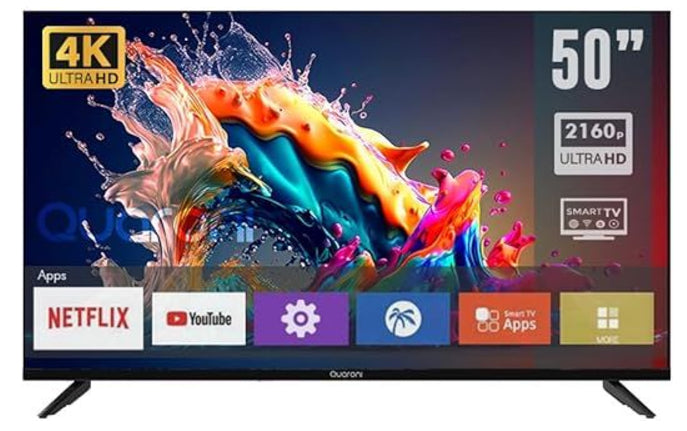 Quaroni Q50N24 Televisor 127 cm (50") 4K Ultra HD Smart TV Wifi Negro, 3840 x 2160 Pixeles, LED