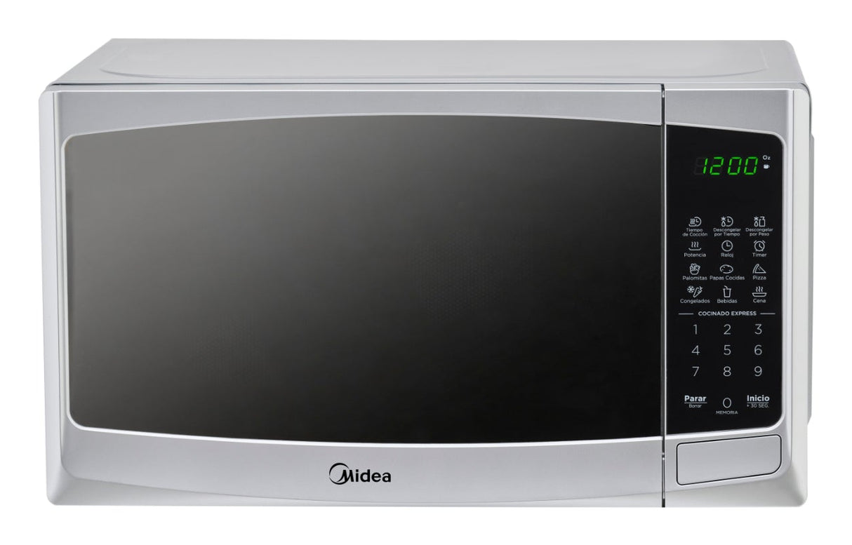 Midea MMDP11S2BG microondas Plata Solo microondas Mostrador 30 L 1050 W, Pantalla incorporada, LED