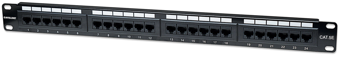 513555 - Intellinet Panel de Parcheo Cat5e paneles de parcheo 10/100/1000Base-T(X) Gigabit Ethernet 24 RJ-45