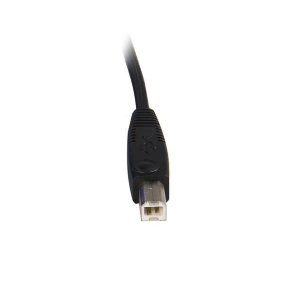 StarTech.com Cable KVM de 1,8m Todo en Uno VGA USB A USB B HD15 - 6ft Pies 2 en 1 Teclado Negro 1,8 m VGA USB