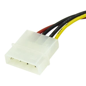 StarTech.com Cable Adaptador de 15cm de Alimentación MOLEX LP4 4 Pines a SATA 15 Pines Cable 0,152 m Molex (4-pin) SATA de 15 pines Macho